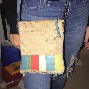 Colorful coach crossbody purse